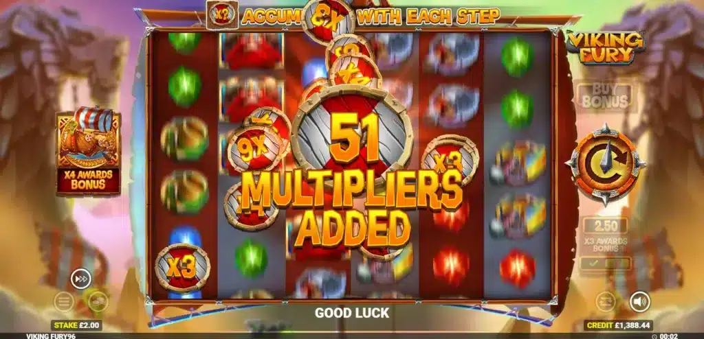 Viking Fury Spinfinity Multipliers