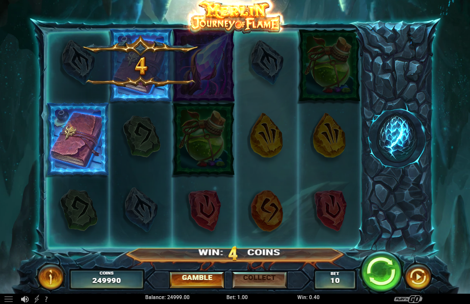 Merlin Journey of Flame Big Win