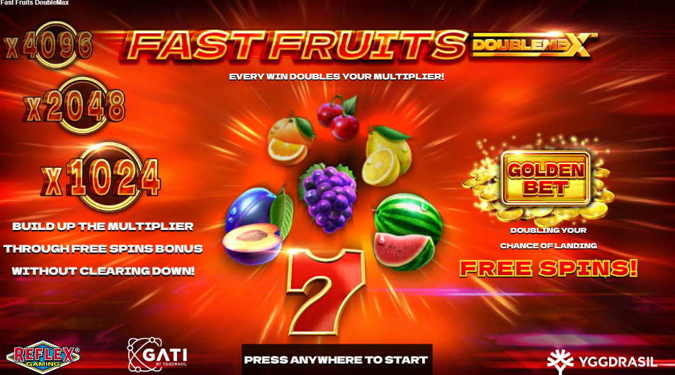Fast Fruits Welcome Page