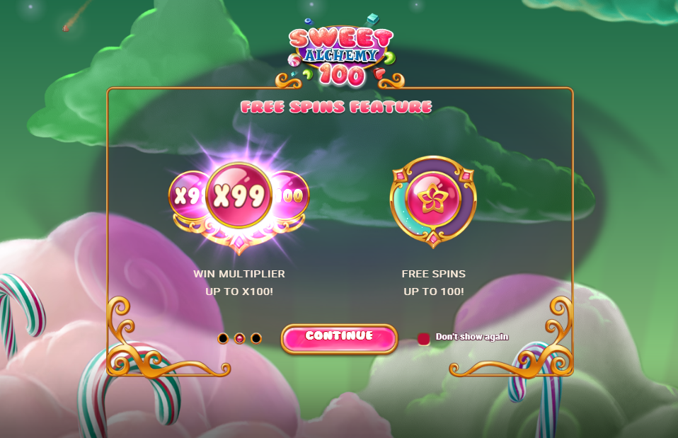 Sweet Alchemy 100 Welcome Page