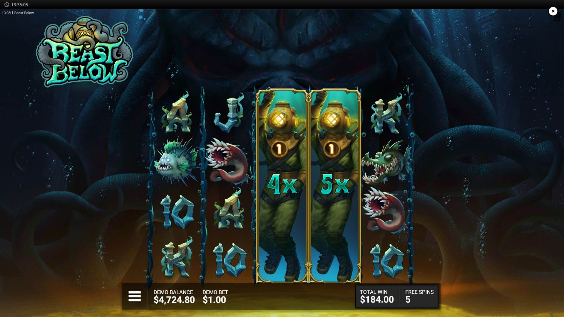 Beast Below Down Below Free Spins