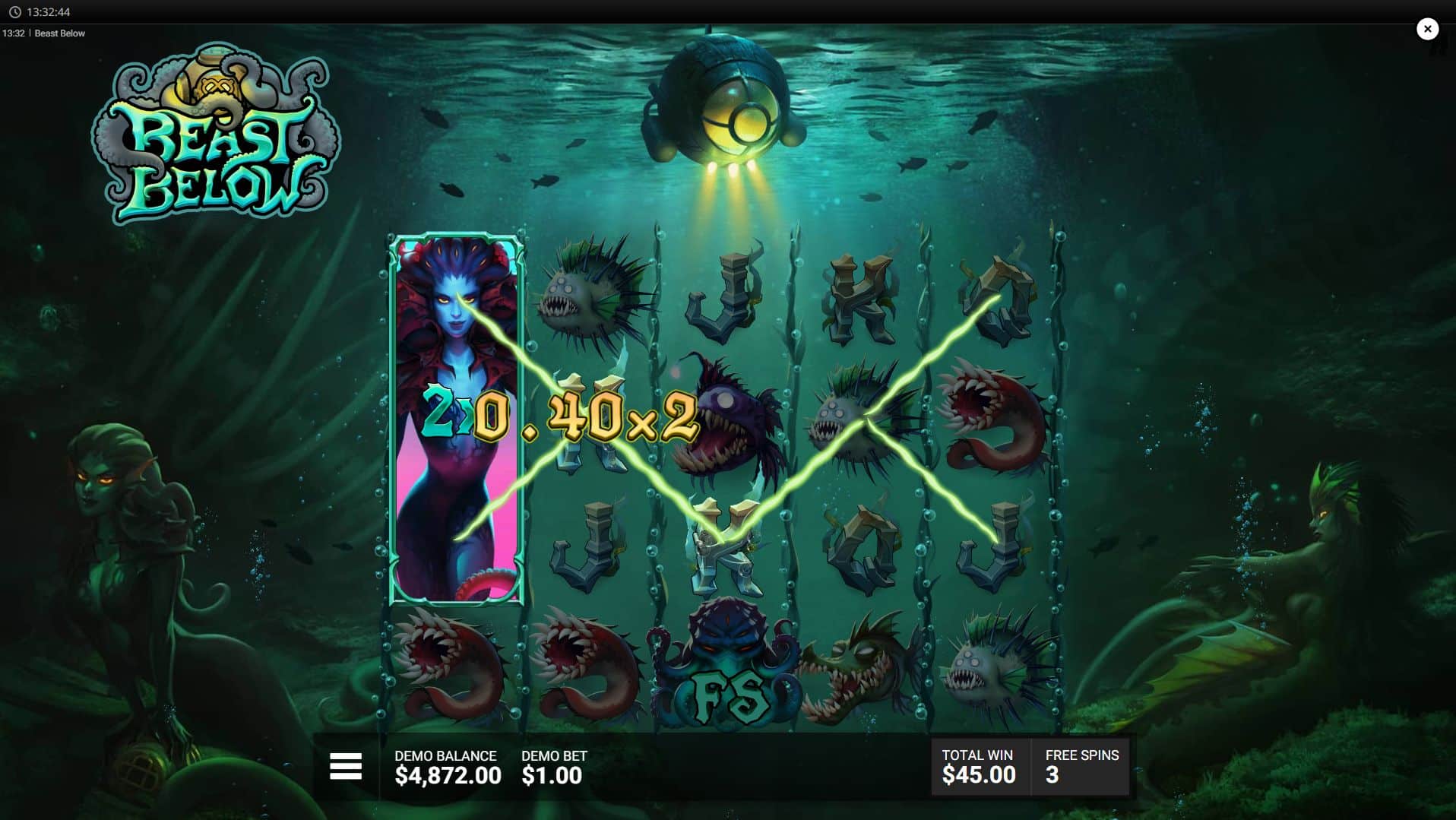 Beast Below The Siren's Call Free Spins