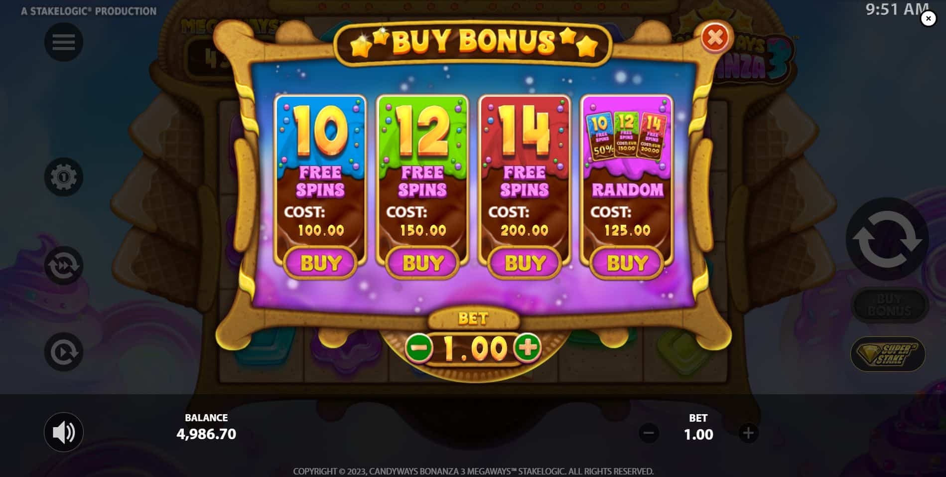 Candyways Bonanza 3 Bonus Buy