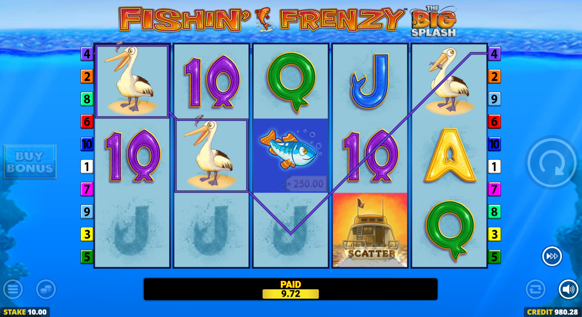 Fishin' Frenzy The Big Splash Base Game