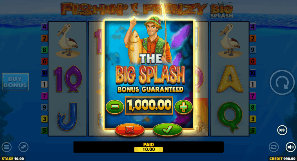 Fishin' Frenzy The Big Splash Buy Bonus