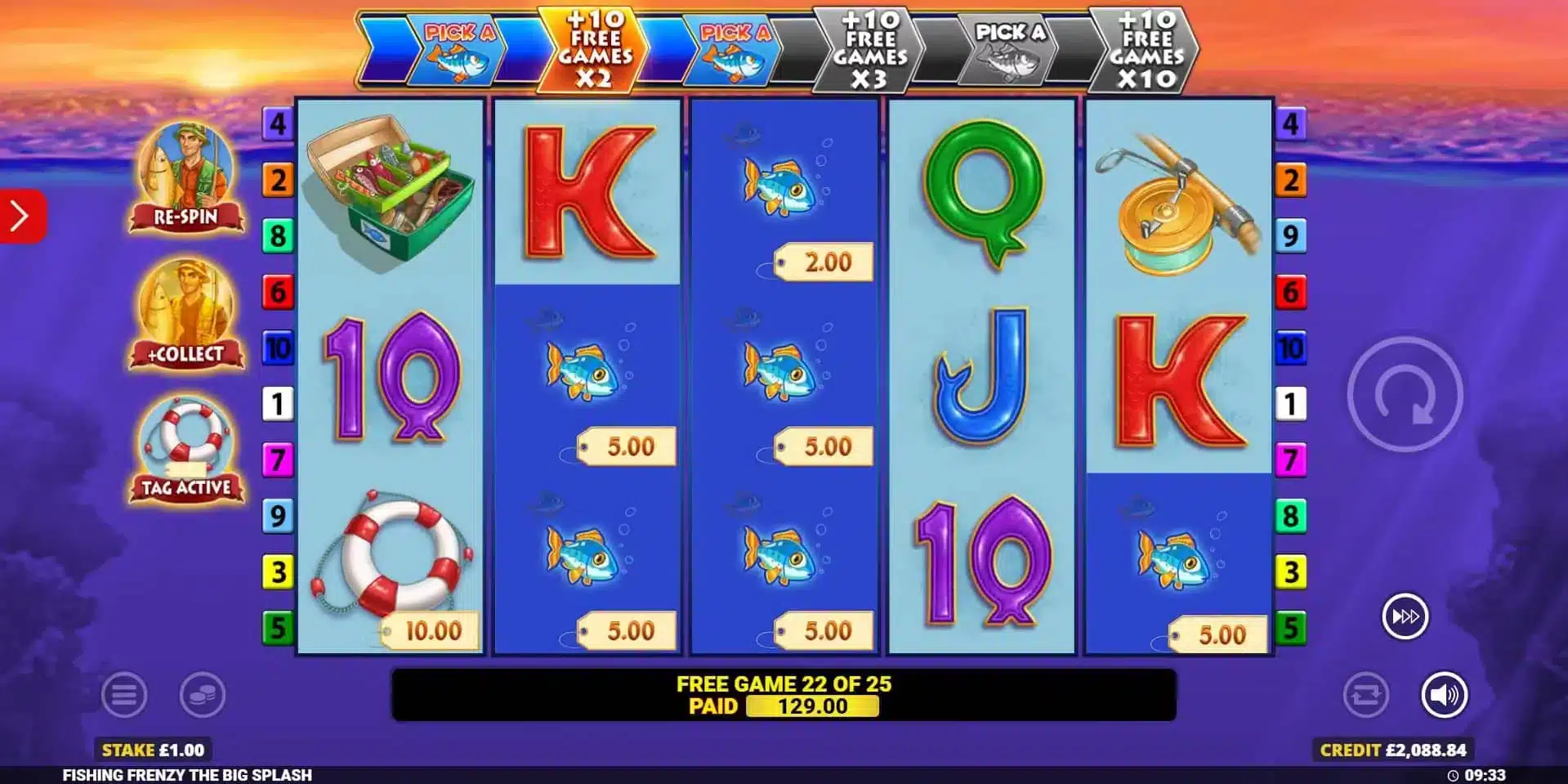 Fishin' Frenzy The Big Splash Free Spins