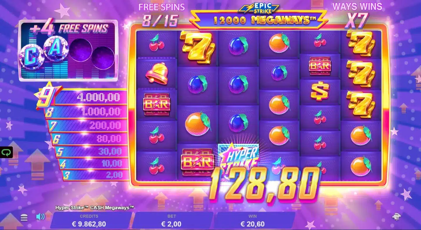 Hyper Strike Cash Megaways Free Spins