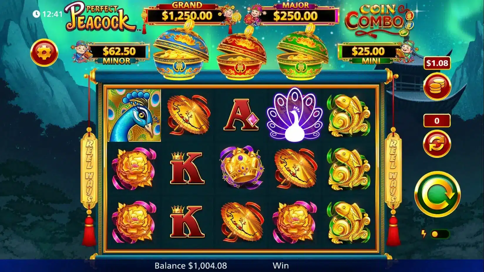 Perfect Peacock Coin Combo Base Game