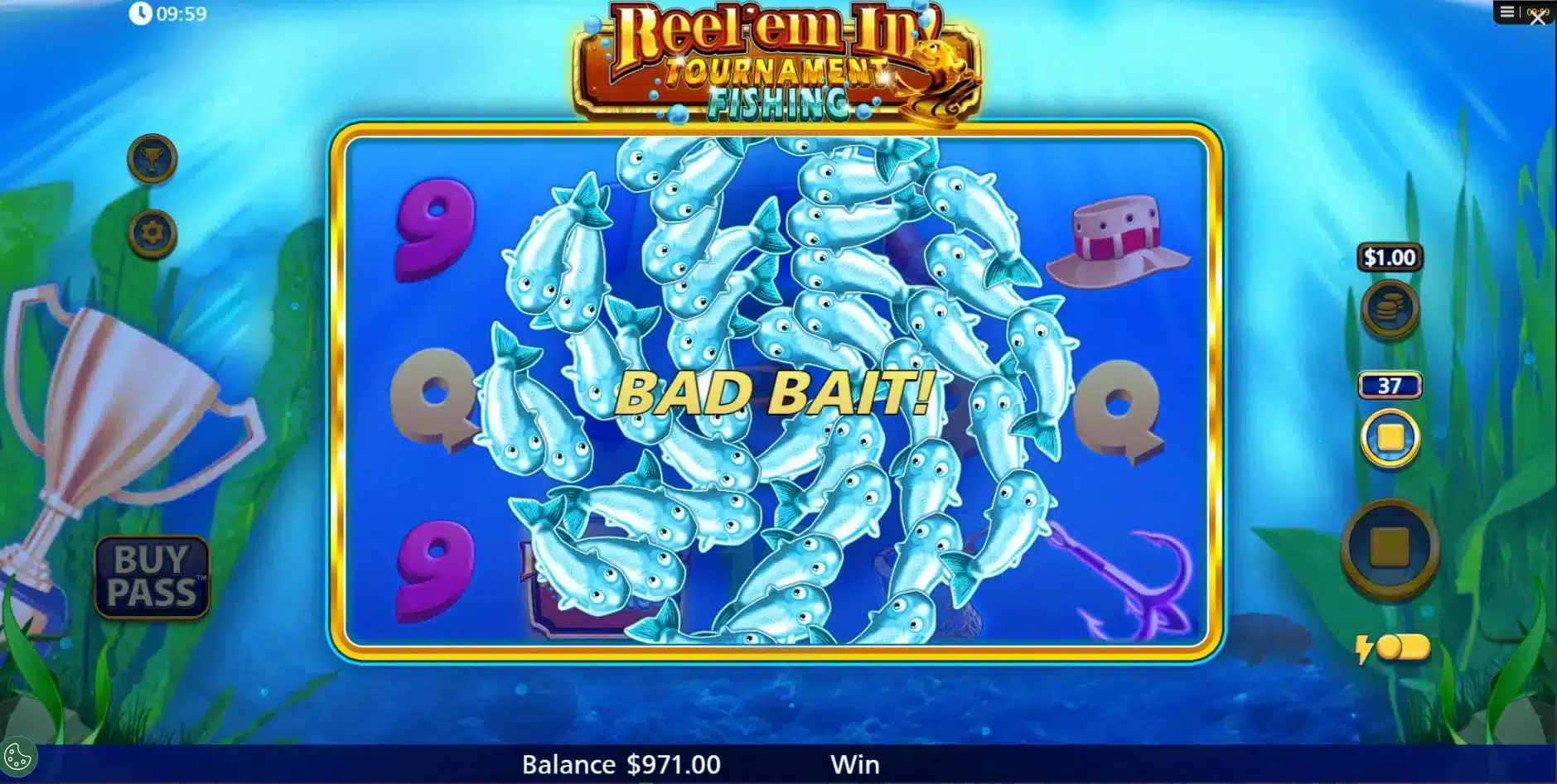 Reel 'em In! Tournament Fishing Bait Ball Feature