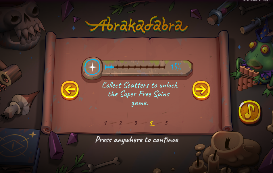 Abrakadabra Welcome Page