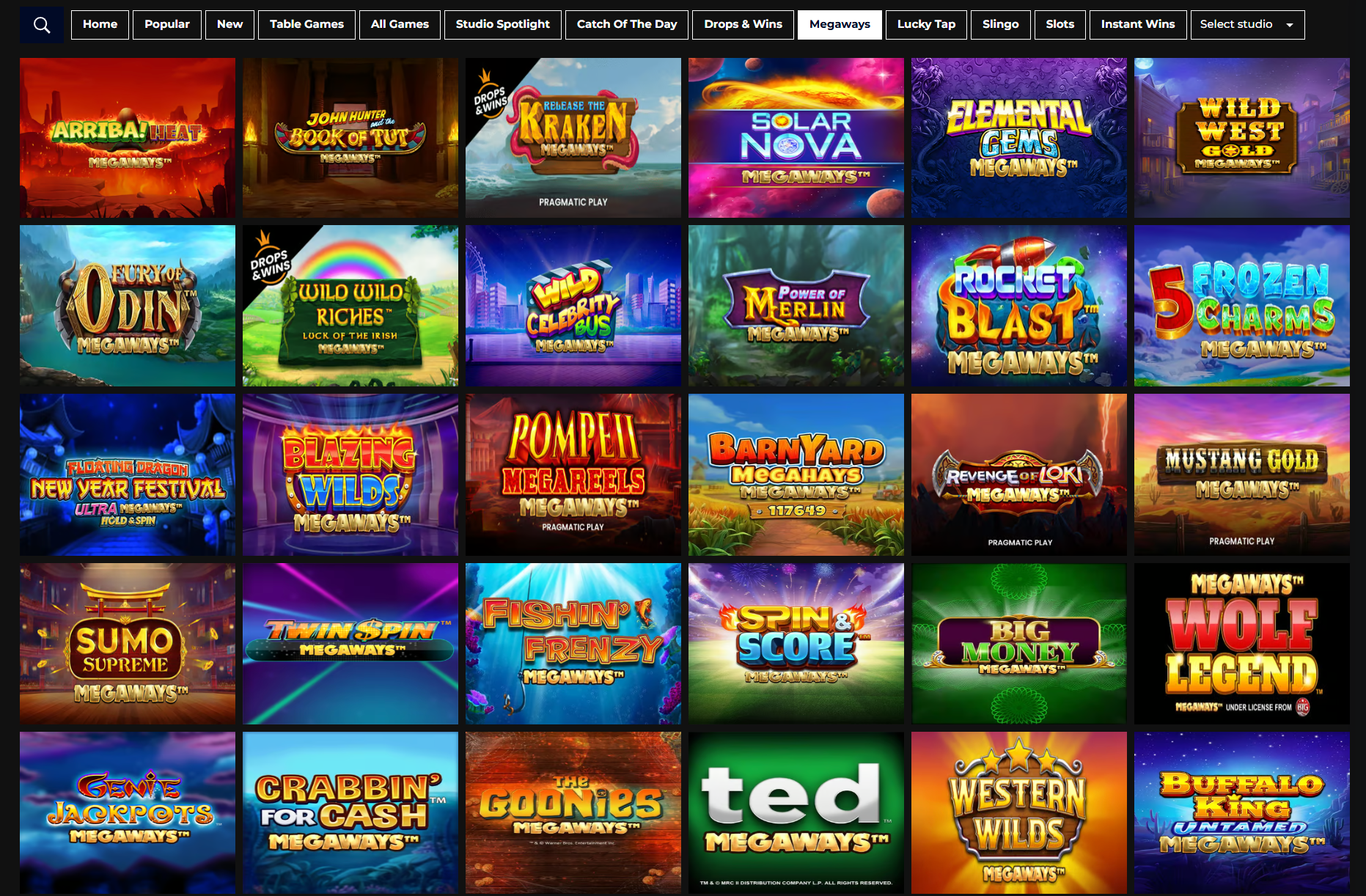 planetsport megaways slots