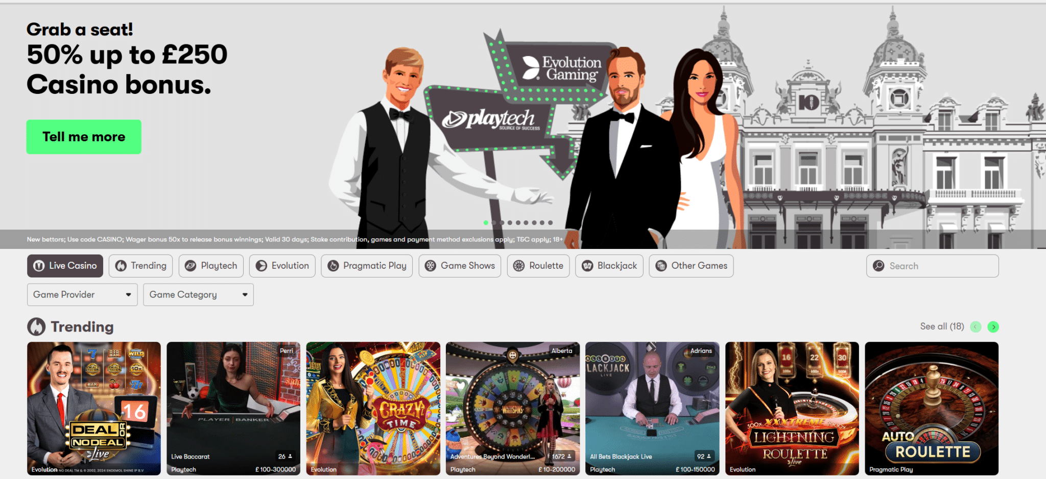 10bet live casino