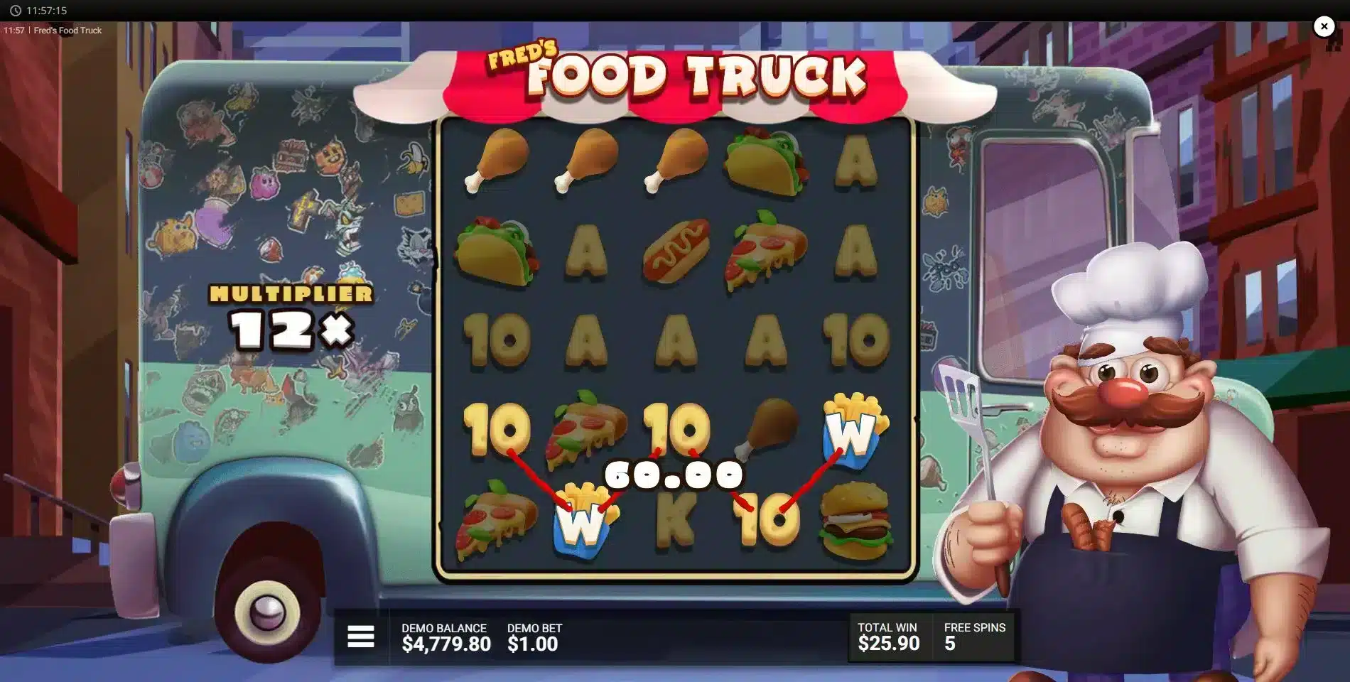 Fred's Food Truck Free Spins