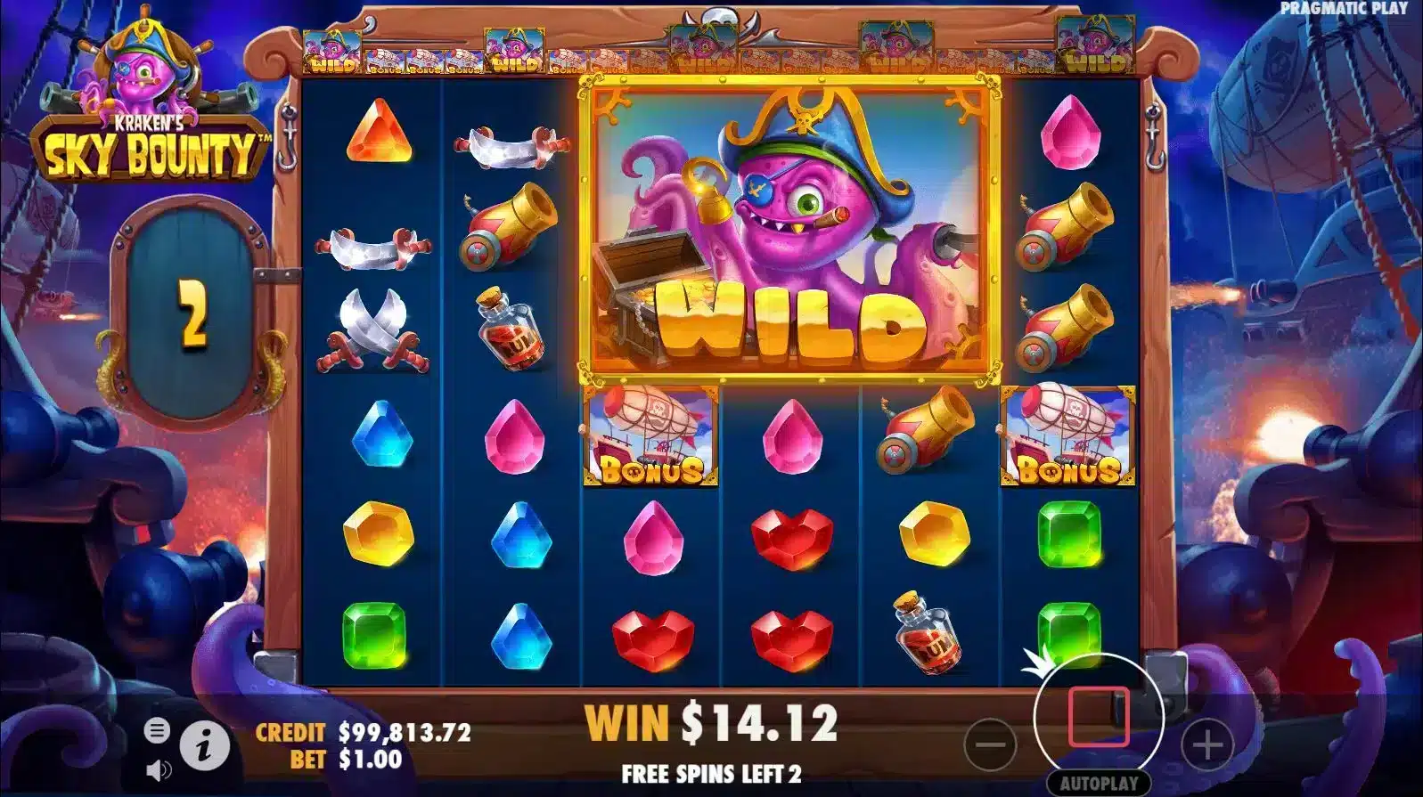 Kraken's Sky Bounty Free Spins