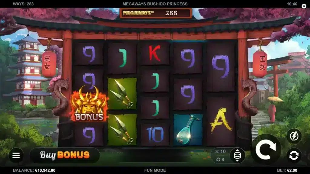 Megaways Bushido Princess Base Game