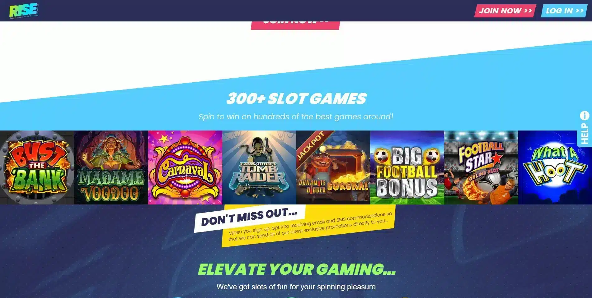 Rise Casino Slots