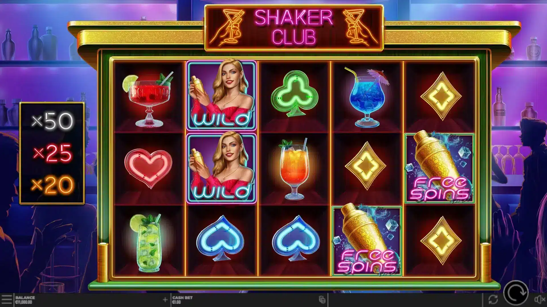 Shaker Club Free Spins
