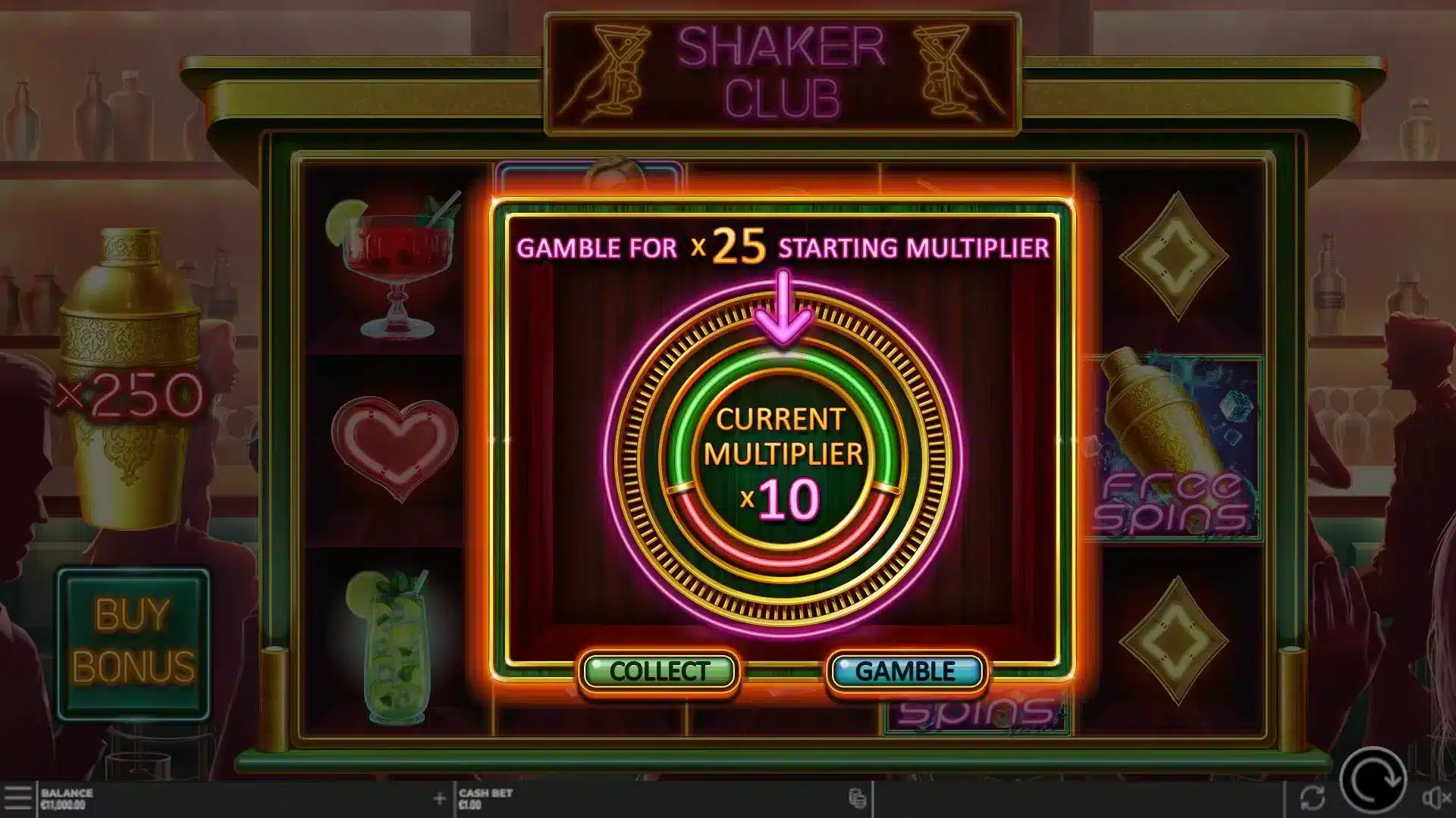 Shaker Club Gamble Wheel