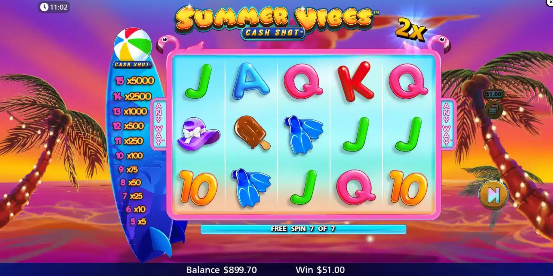 Summer Vibes Cash Shot Free Spins