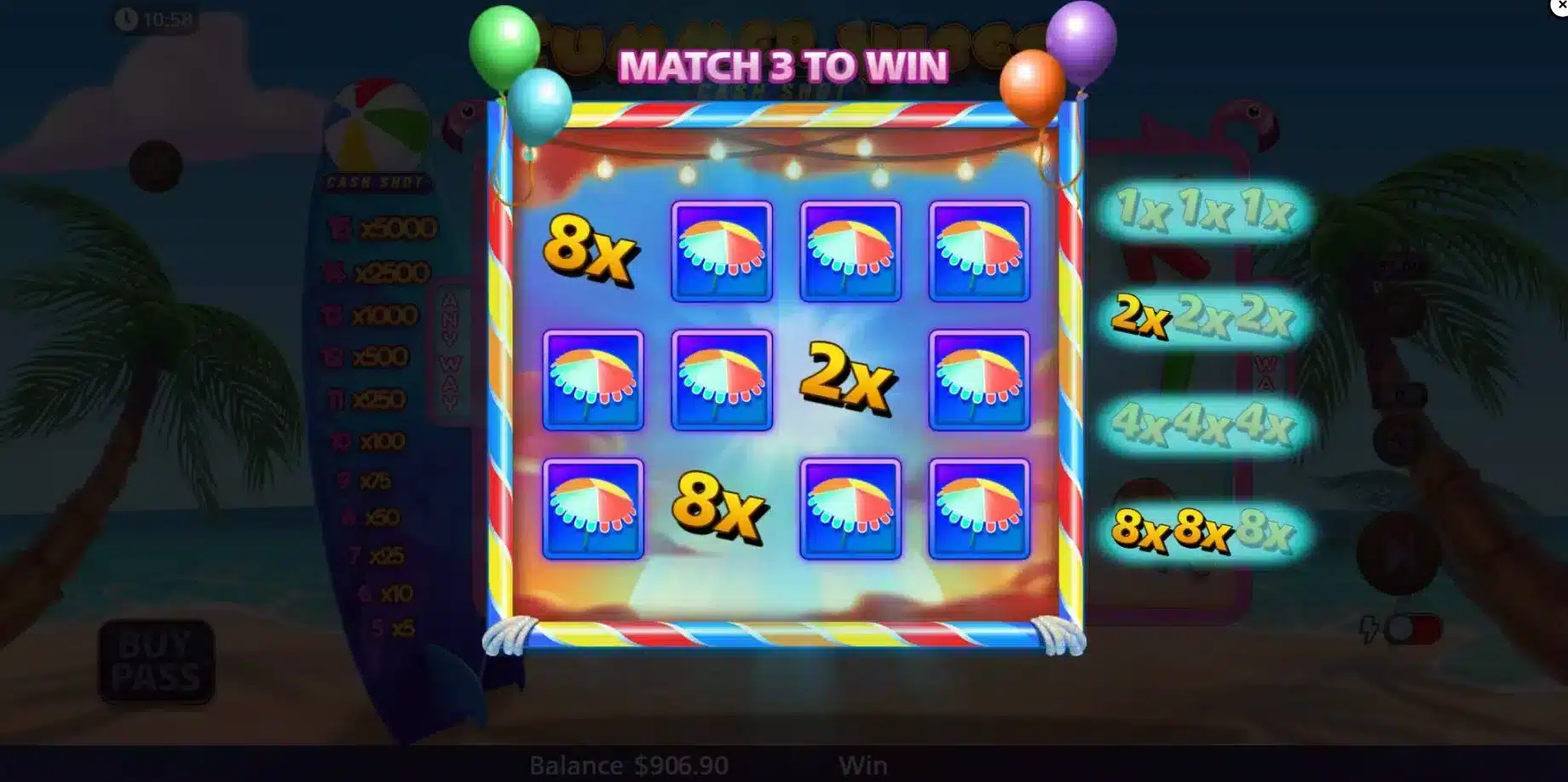 Summer Vibes Cash Shot Pick Feature