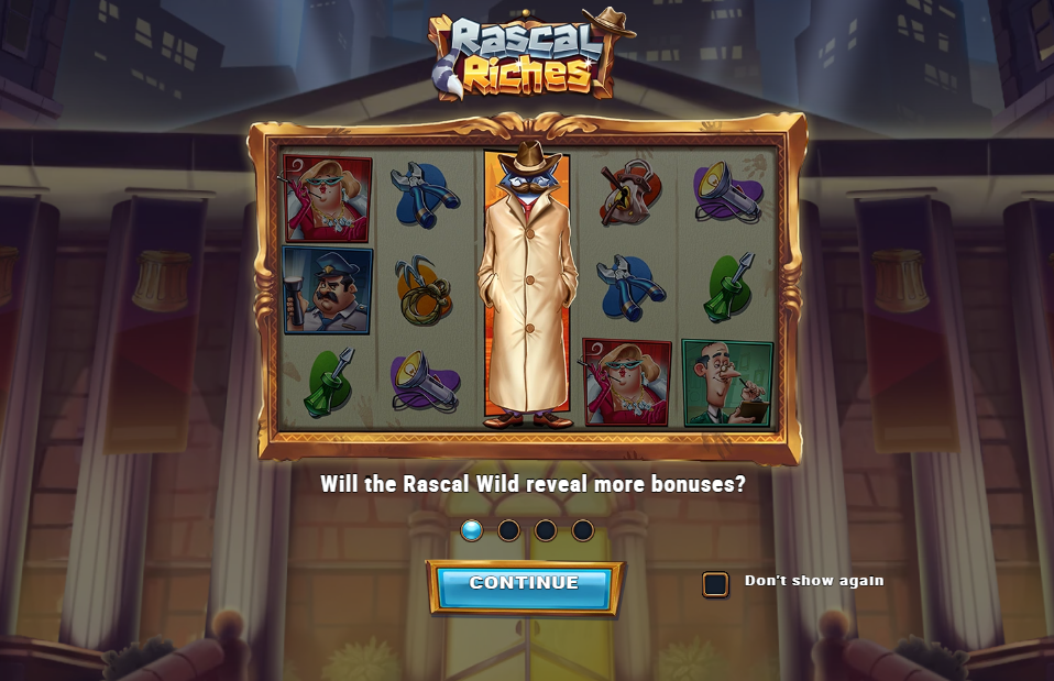 Rascal Riches Welcome Page