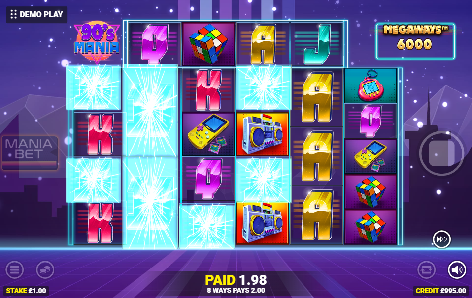 90's Mania Megaways Big Win