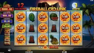 8 Balls of Fire Fireball Link Bonus