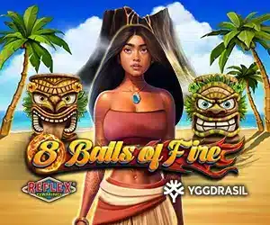 8 Balls of Fire Slot Logo