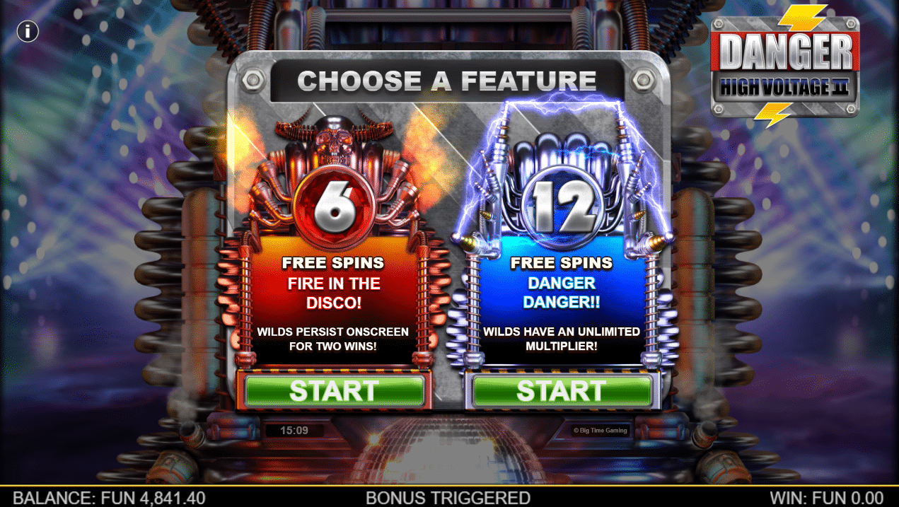 Danger High Voltage 2 - Free Spins Options