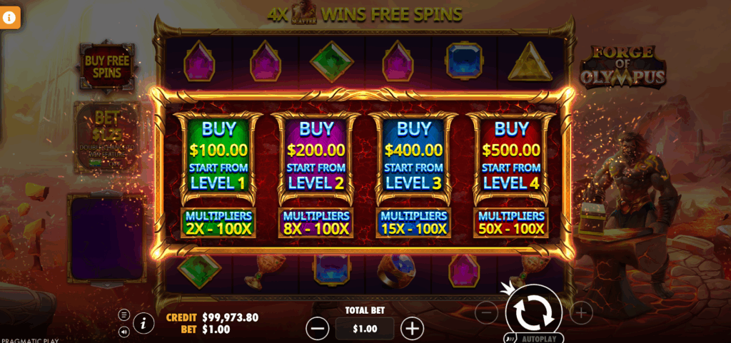 Forge of Olympus Bonus Buy Options