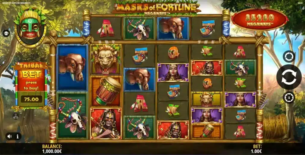 Masks of Fortune Megaways Base Game