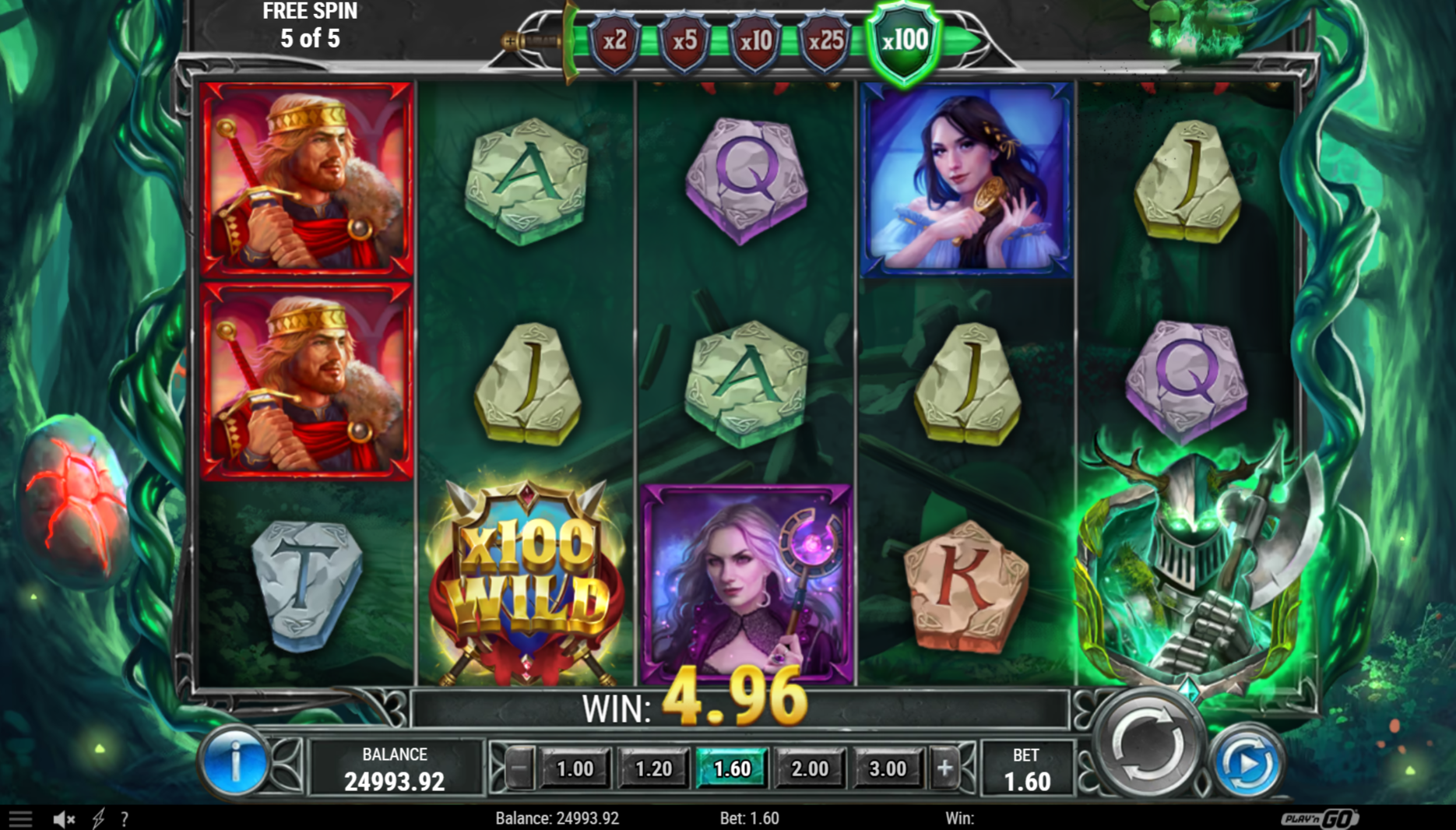 Return of the Green Knight Wild Multiplier