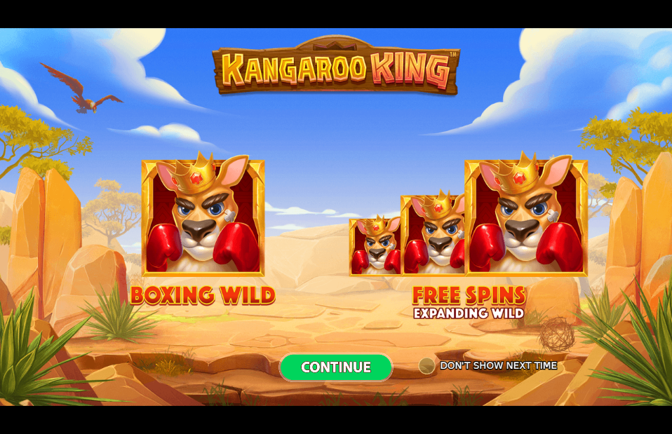 Kangaroo King Welcome Page