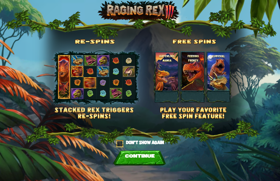 Raging Rex 3 Welcome Page