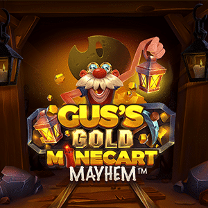 Gus's Gold Minecart Mayhem Slot Logo