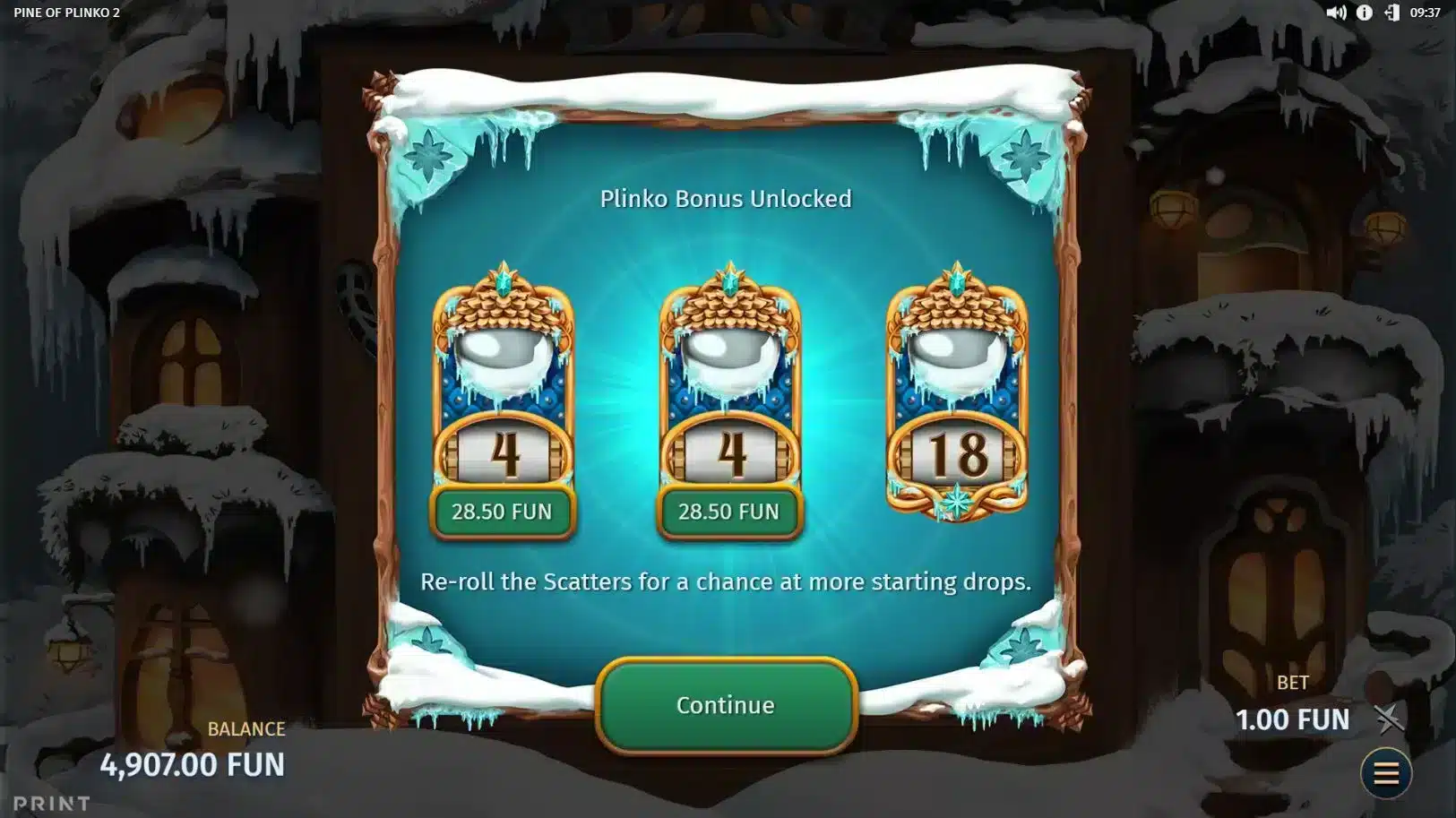 Pine of Plinko 2 - Re-roll Feature