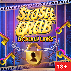 Stash & Grab Locked up Links Slot Logo