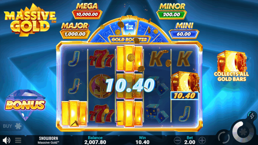 Base Game & Features on massive gold slot