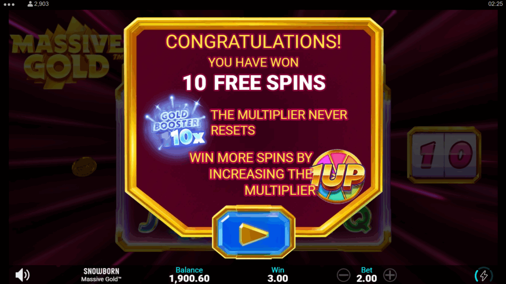 Free Spins Variants on massive gold slot