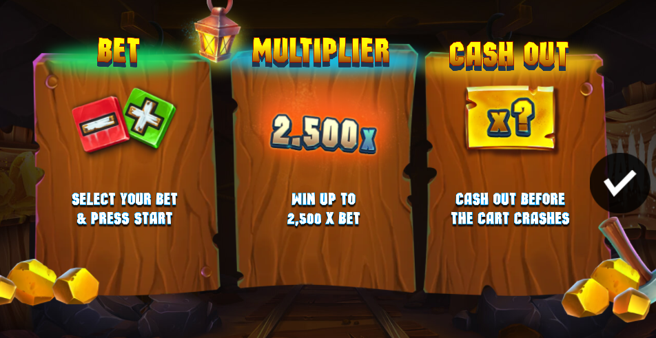 Gus's Gold Minecart Mayhem Welcome Page