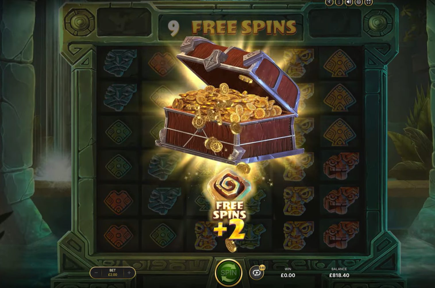 Lost Relics 2 Free Spins Feature