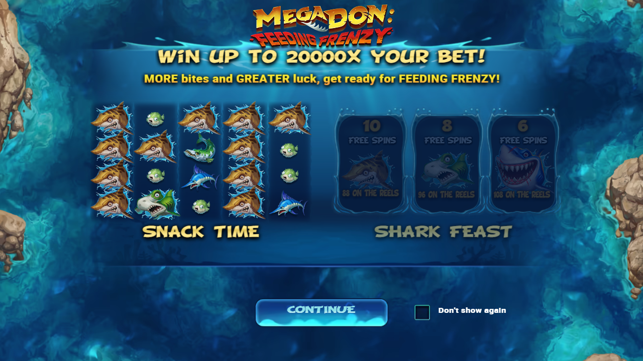 Mega Don Feeding Frenzy Welcome Page