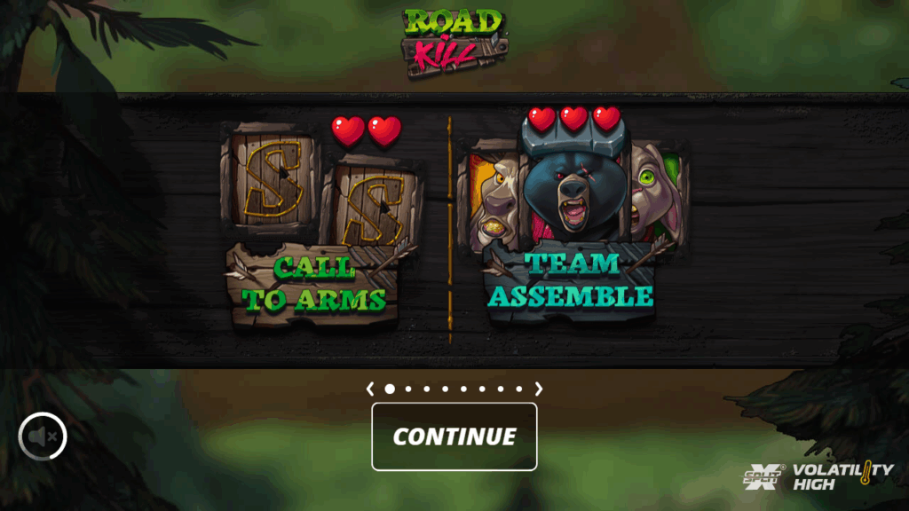 Roadkill Slot Welcome Page