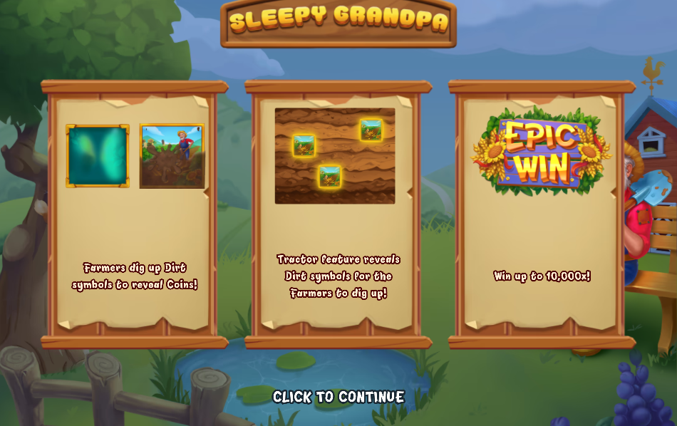 Sleepy Grandpa Welcome Page