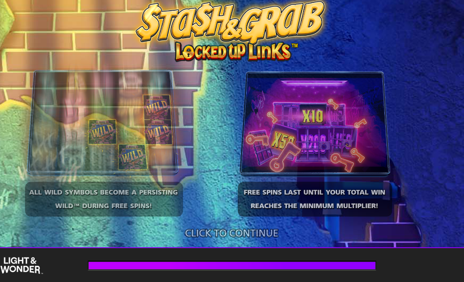 Stash and Grab Locked Up Links Welcome Page