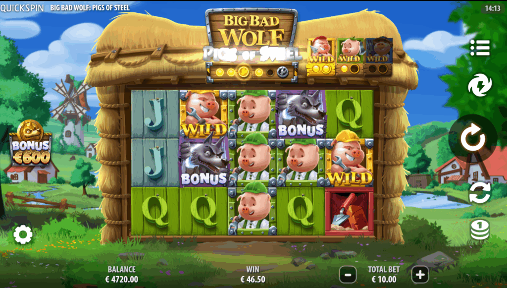 Big Bad Wolf Pigs of Steel Pigs Free Spins