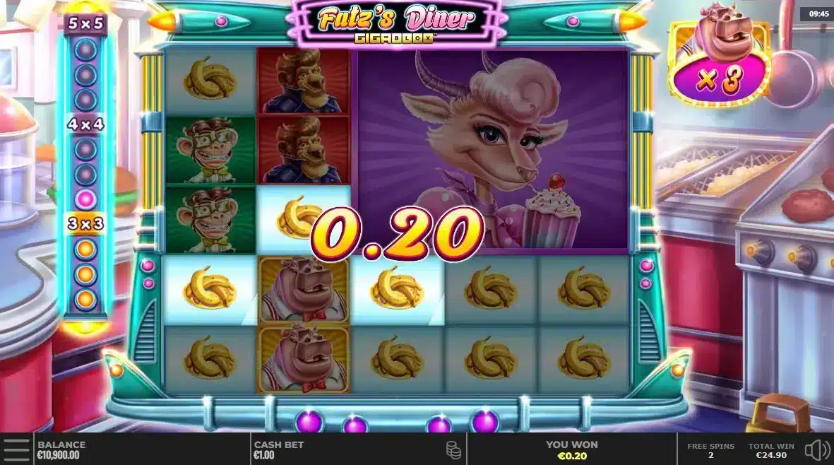 Fatz's Diner Gigablox Free Spins