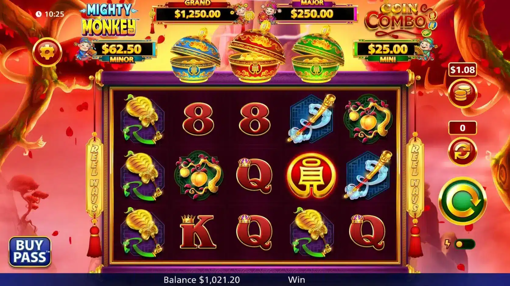 Mighty Monkey Coin Combo Base Game