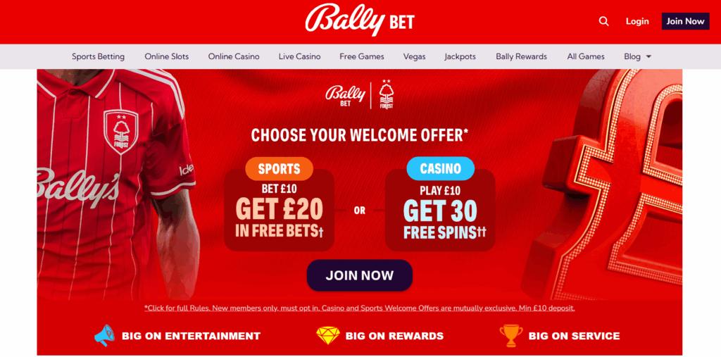 bally bet homepage