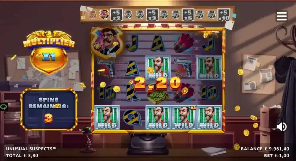 Unusual Suspects Free Spins
